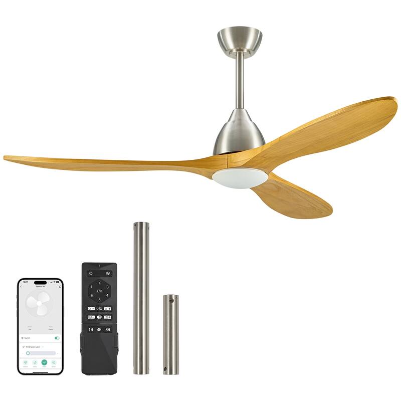 CO-Z 3 - Blade Modern Classic Smart Ceiling Fan with Dimmable LED Light and Remote