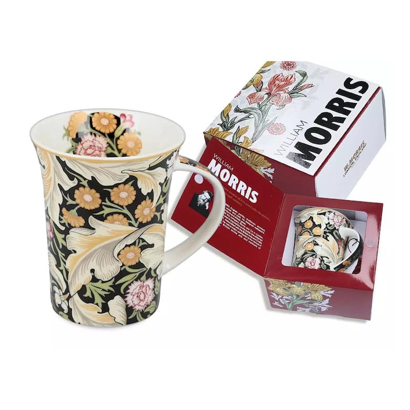 Carmani William Morris Art Porcelain Mug in A Gift Box