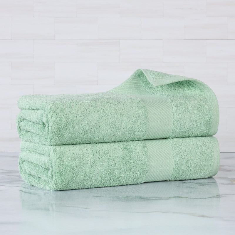 Superior Luxury Solid Highly Absorbent Egyptian Cotton Bath Sheet Towel - (Set of 2)
