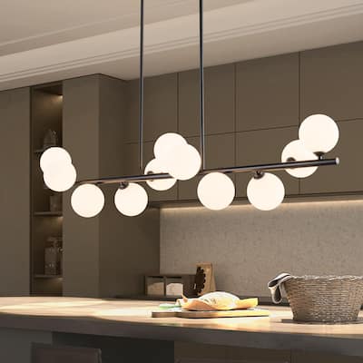 11-Light Linear Chandelier for Dining Room Sputnik Chandelier