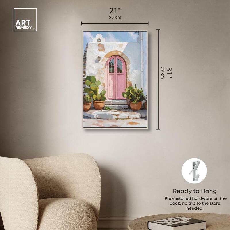 Pink Door I Canvas by Art Remedy