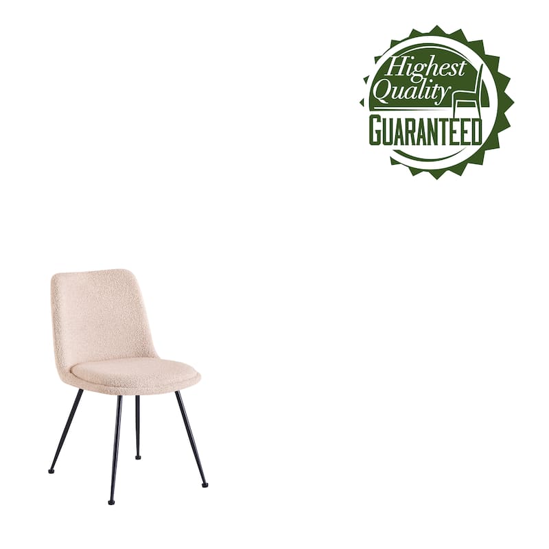 Porthos Home Soren Fabric Armless Dining Chairs with Steel Legs, Set of 2