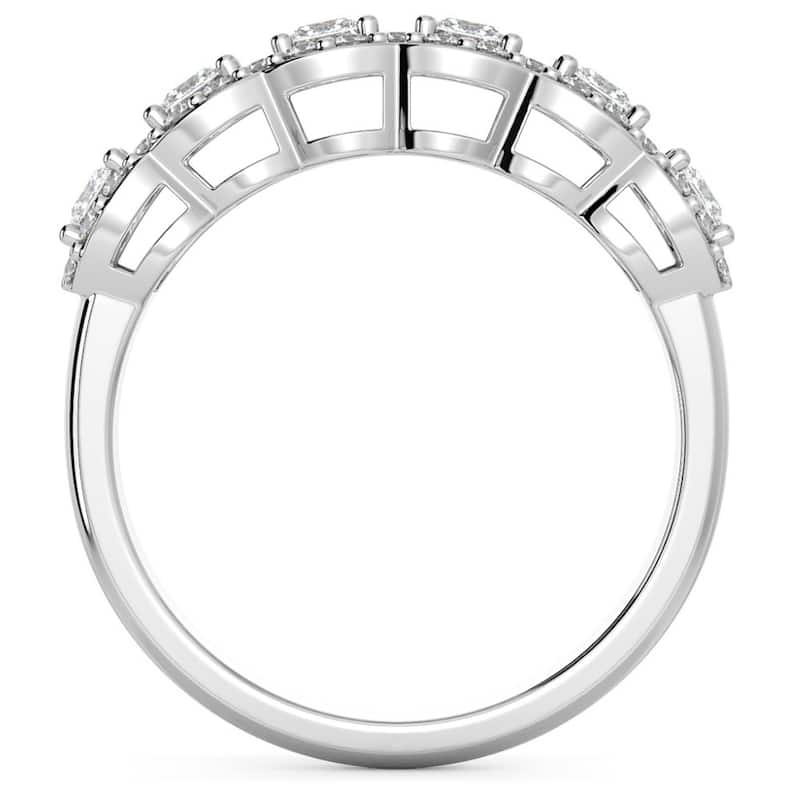 1Ct Princess Cut Diamond Wedding Ring Stackable Band Gold Lab Grown