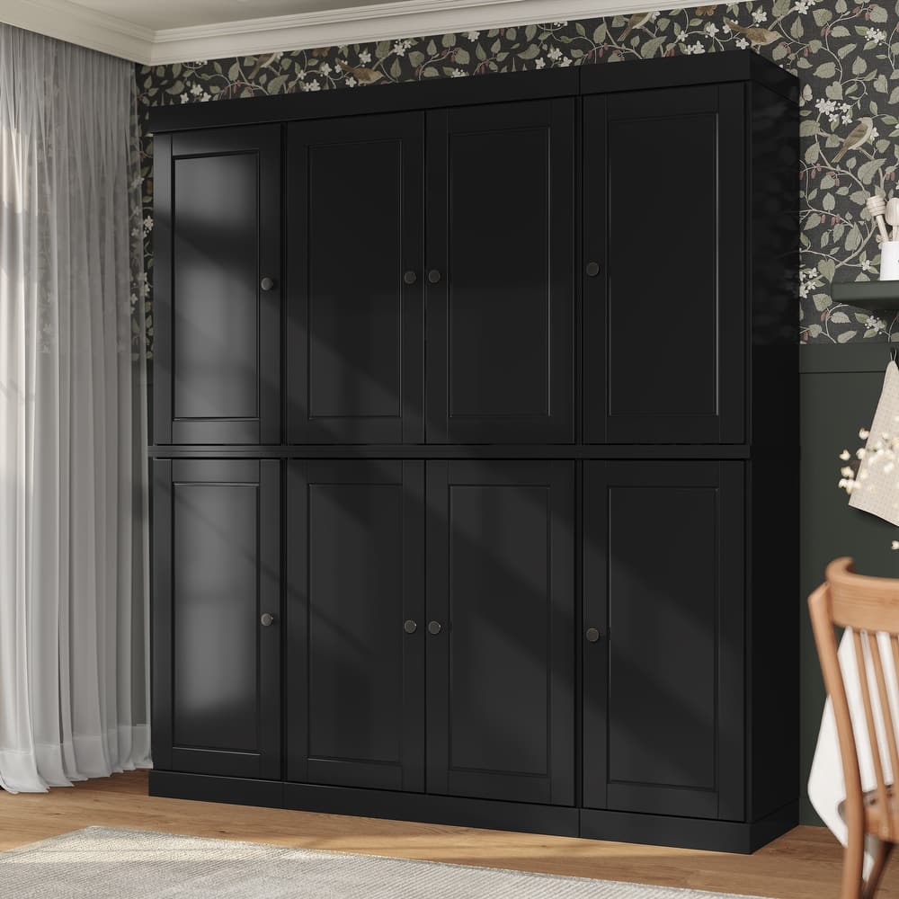 Palace Imports 100% Solid Wood Pantry Cabinet, Adjustable Shelves, 65" Wide, 71.5" Tall - 65" x 71.5"