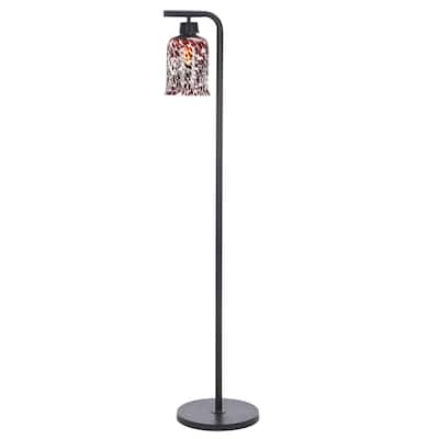 SAFAVIEH Lighting Nezara 58-Inch Metal & Glass Floor Lamp - 15"W x 12"D x 58"H