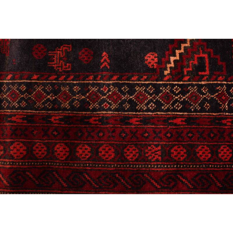 ECARPETGALLERY Hand-knotted Teimani Dark Navy Wool Rug - 2'11 x 5'3