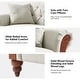 preview thumbnail 14 of 22, Mario Traditional 83"Wide Tufted Sofa With Solid Wood Legs and Pillows by HULALA HOME