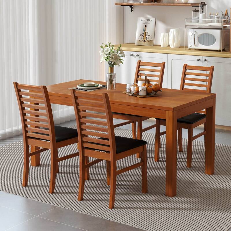 Costway Modern Dining Chair Set of 2/4 Kitchen Chair with Rubber Wood - See Details