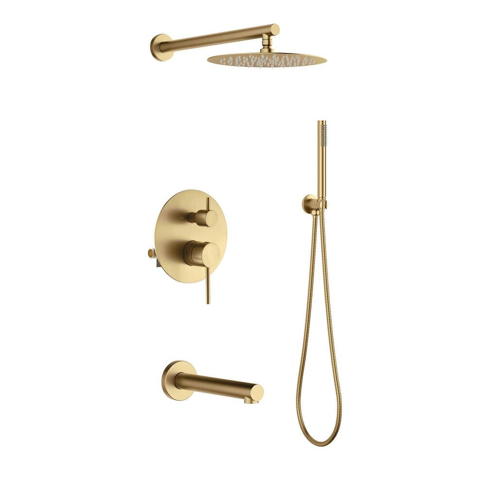 Pressure Balanced 3-Function Shower System with Rough-In Valve