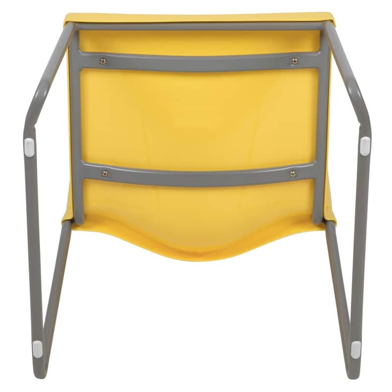 5 Pack 880 lb. Capacity Full Back Contoured Sled Base Stack Chair