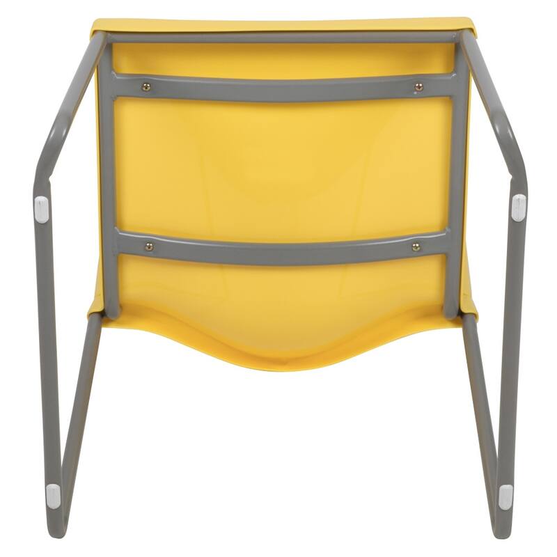 880 lb. Capacity Full Back Contoured Stack Chair with Powder Coated Sled Base