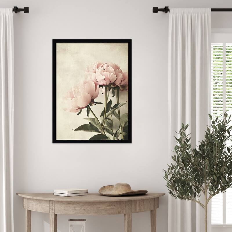 Soft Floral No. 2 by Tradelink inhouse artist Wood Framed Wall Art Print