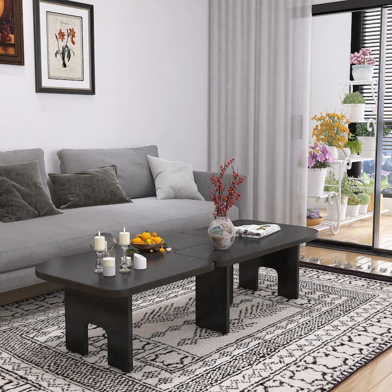 GDF Studio - Arlo Modern Wooden Nesting Coffee Table Set