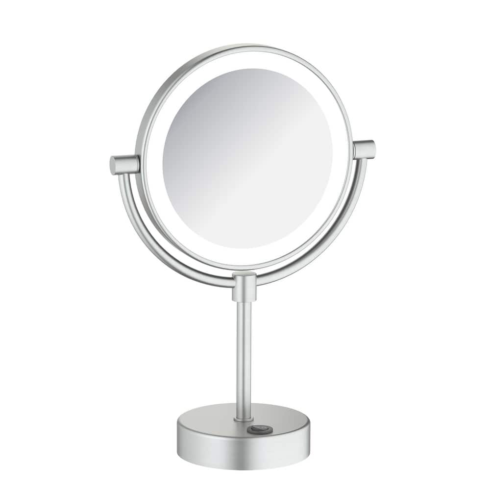 Circular LED Free Standing Magnifying Make Up Mirror