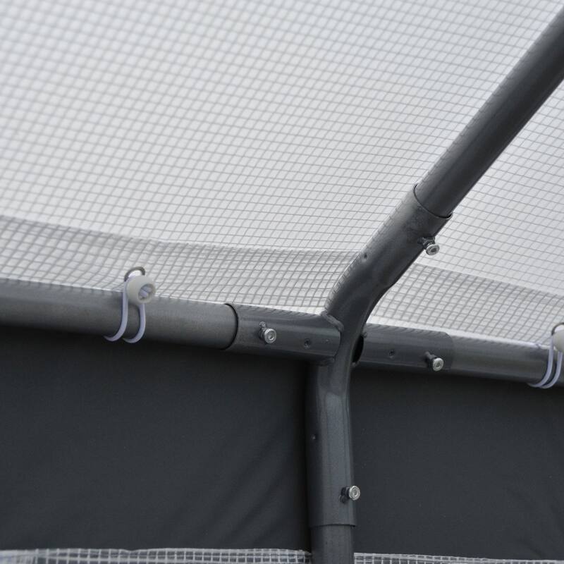 Outsunny 8' L x 6' W x 7' H Outdoor Walk-In Tunnel Greenhouse with Roll-up Windows, 2 Zippered Doors, & Weather Cover