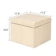 preview thumbnail 29 of 28, Adeco Bonded Leather Contrast Stitch Square Storage Ottoman Footstool
