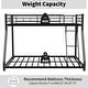 preview thumbnail 5 of 10, Metal Twin over Full Bunk Bed with Safety Guardrail