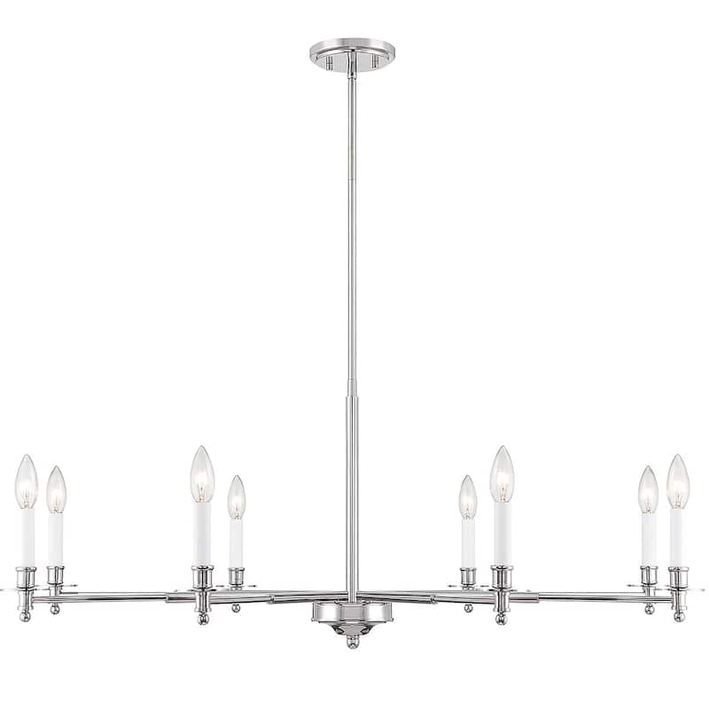 Savoy House 1-4412-8 Jasmine 8 Light 42" Wide Taper Candle Style - Polished Nickel
