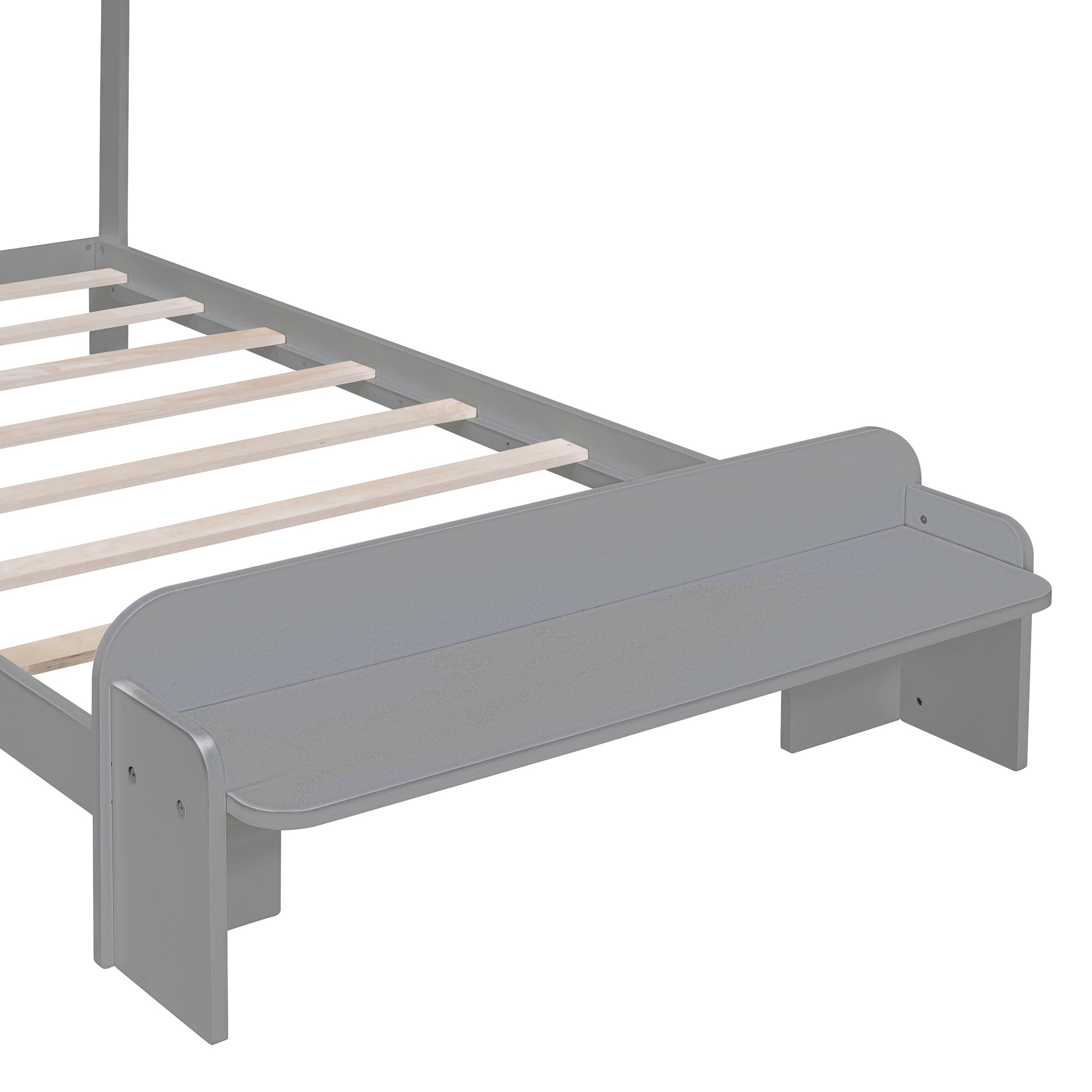 Twin Size Platform Bed with Headboard and Footboard Bench - Bed Bath \u0026  Beyond - 39510374, image size:2000x2000