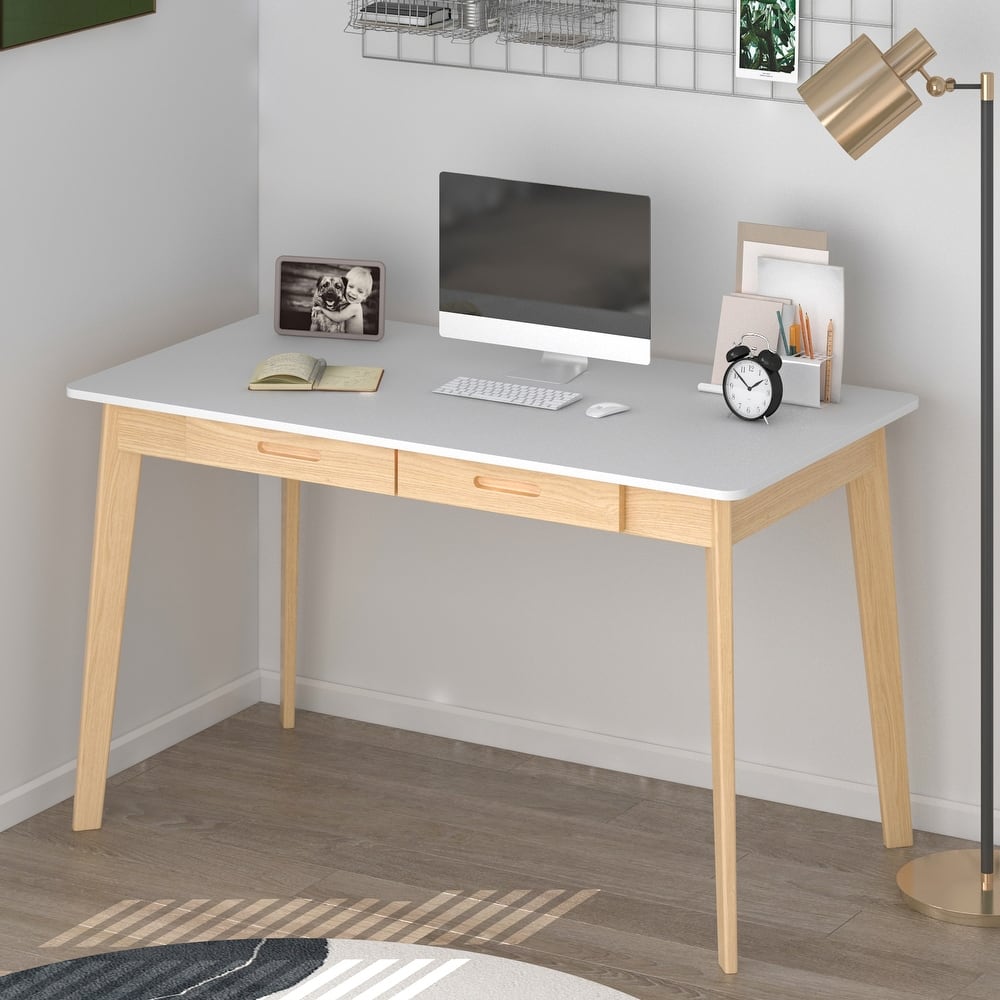 47.2"W Wood Desk Writing Desk Computer Desk