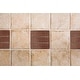 preview thumbnail 4 of 3, 4" x 4" Hammered Copper with Linear Tile Design - Quantity 8 (T4DBL_PKG8)