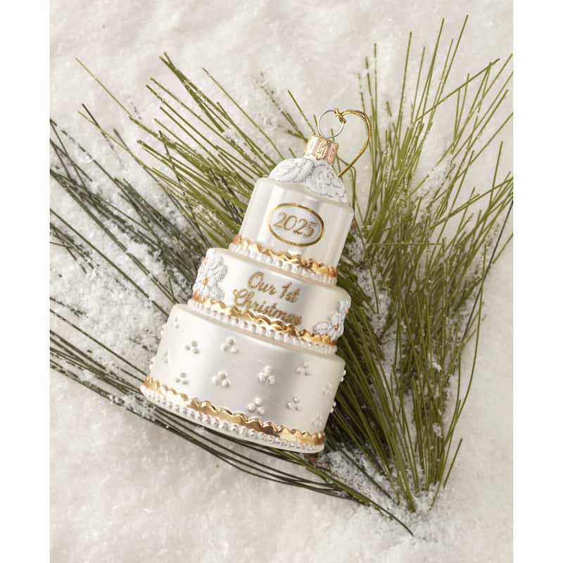Lenox 2025 Blown Glass Our 1st Christmas Ornament - 3" Round