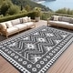 preview thumbnail 18 of 22, Garvee Vintage Geometric Diamond Outdoor Patio Rug