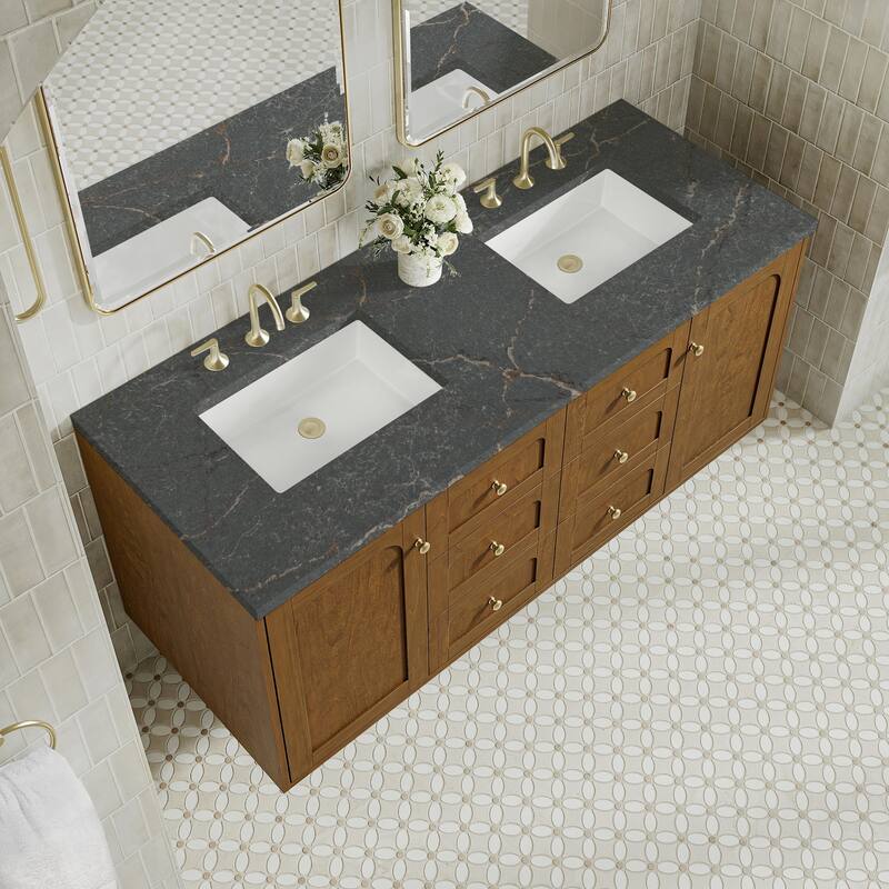 James Martin Vanities 545-V60D-3PBL Laurent 60" Double Basin Poplar
