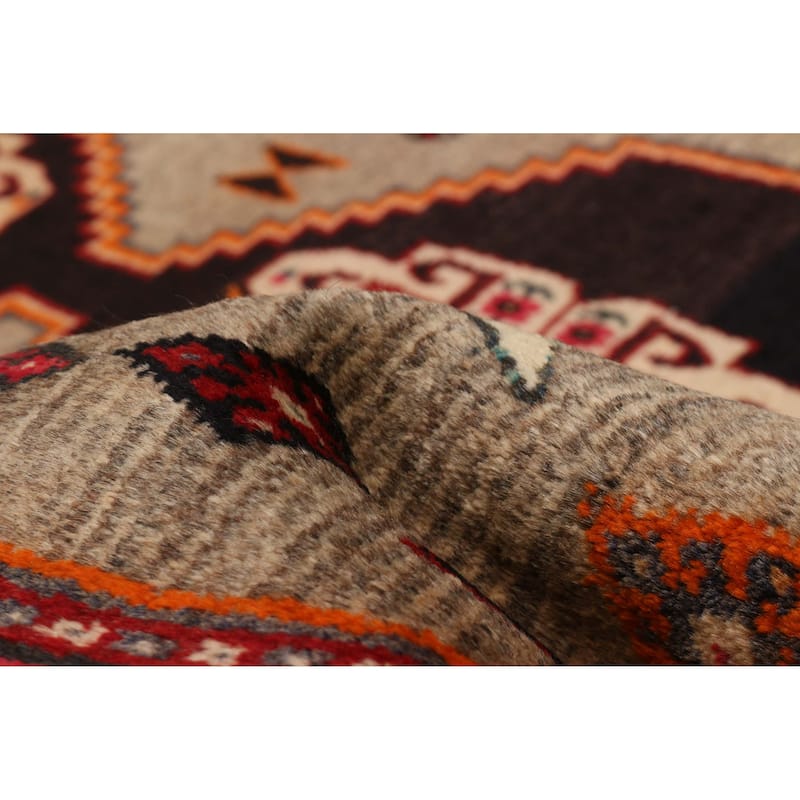 ECARPETGALLERY Hand-knotted Melis Vintage Khaki Wool Rug - 4'2 x 6'9