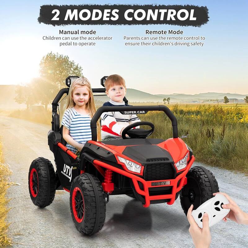 24V 2-Seater Kids UTV Ride-On Car Toy with Parent Remote Control for Kids Best Gifts