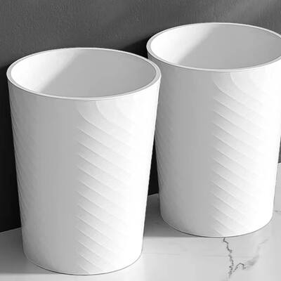 Small Trash Can 1.8Gallon Recycling Bin for Bathroom Bedroom Kitchen (2 Pack) - 7.8 x 7.8 x 10 inches