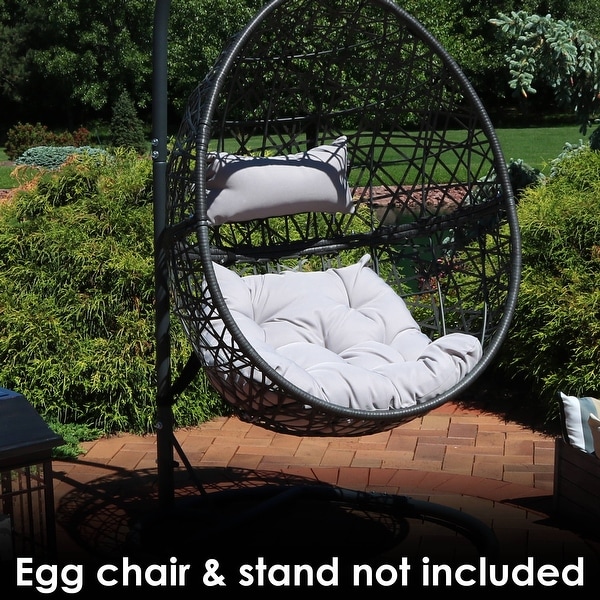 Sunnydaze decor replacement seat and on sale headrest cushion for cordelia egg chair