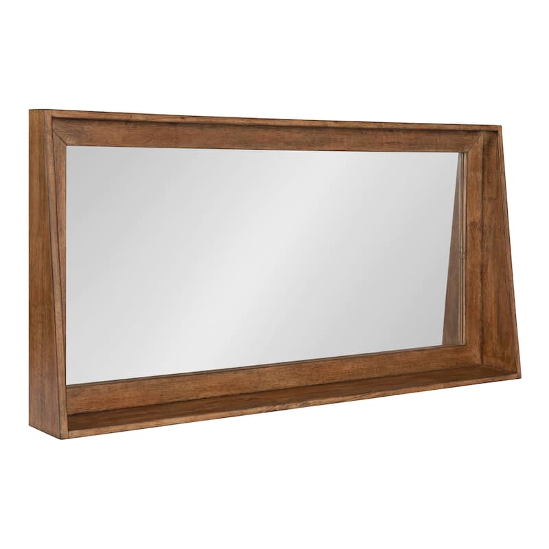 Kate and Laurel Basking Wall Mirror with Shelf