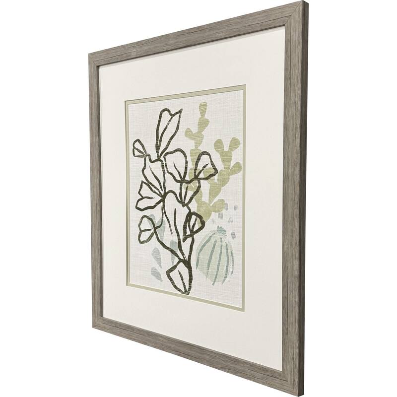 Paragon Coral Blockprint IV Framed Art