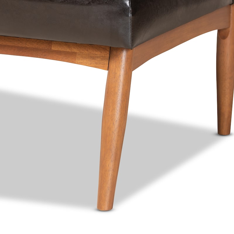 Daymond Mid-Century Upholstered and Walnut 4-PC Dining Nook Set