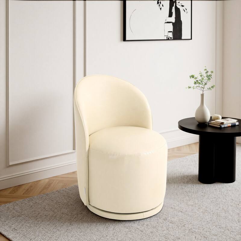 UIXE Modern Upholstered Swivel Armless Side Dining Chairs