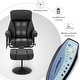preview thumbnail 5 of 9, MCombo Set of 2 Swivel Recliner with Ottoman, Reclining Chair with Massage, Faux Leather Lounge Chair