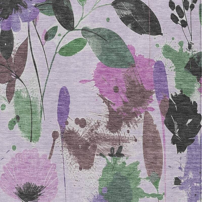 HomeRoots Floral Transitional Rectangle Outdoor Rug