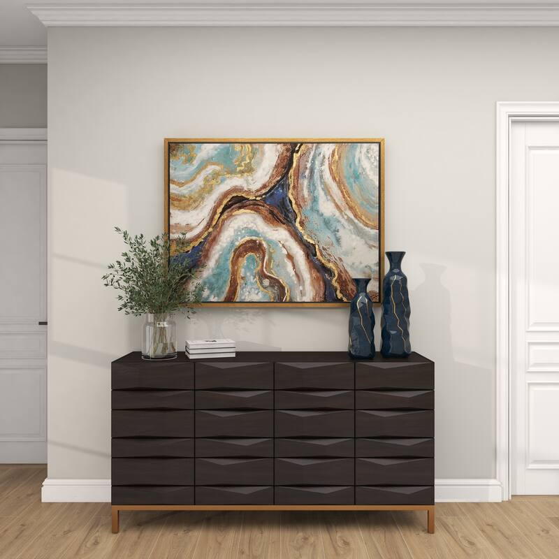 Blue Modern Smooth Glazed Stoneware Vase