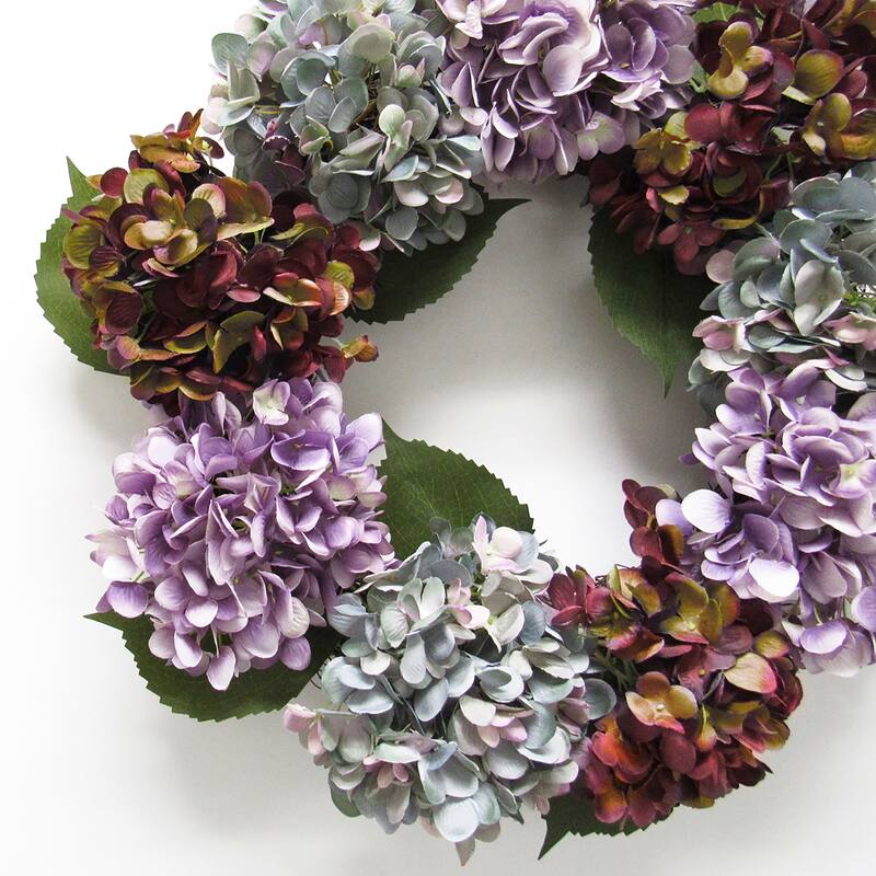Artificial Hydrangea Flower Wreath 20in