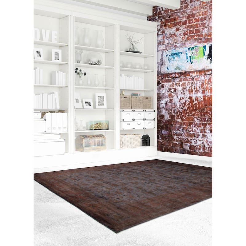 ECARPETGALLERY Hand-knotted Color Transition Grey Wool Rug - 6'4 x 9'4