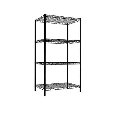 4 Tier Steel Wire Shelf, Black