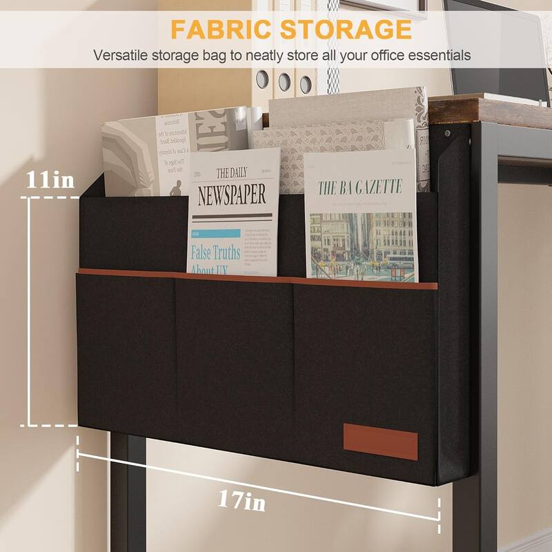 L Shaped Computer Desk with Reversible Side Storage Shelves, Small Corner Desk for Small Space Home Office,Writing Study Table