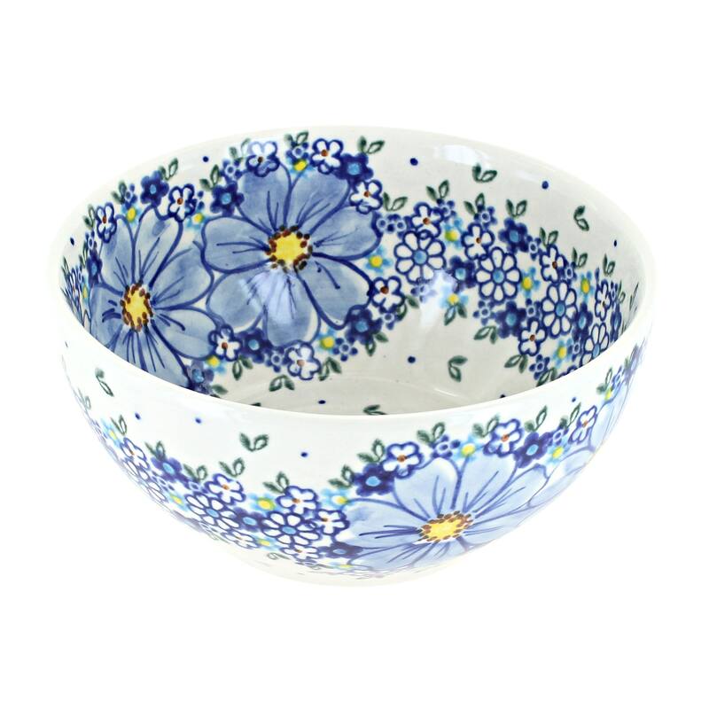 Blue Rose Polish Pottery Vena Cereal Bowl