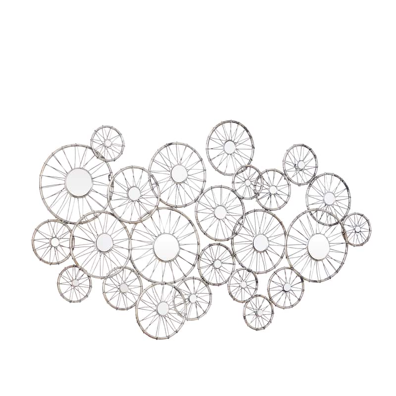 Metal Floral Wall Decor - Silver - Roche River Decor