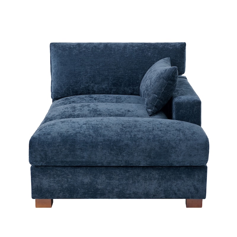 Modern Corduroy L-Shaped Sofa Chaise Lounge Couch