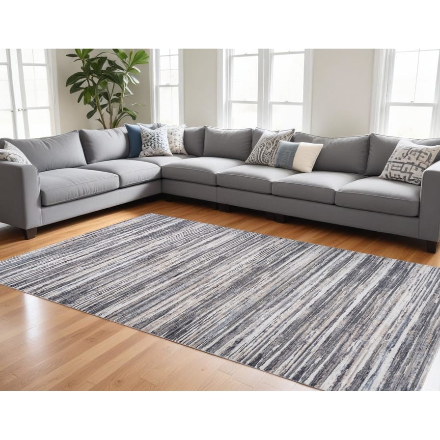 Bihov Distressed Abstract Modern Stain Resistant Durable Area Rug By HomeRoots
