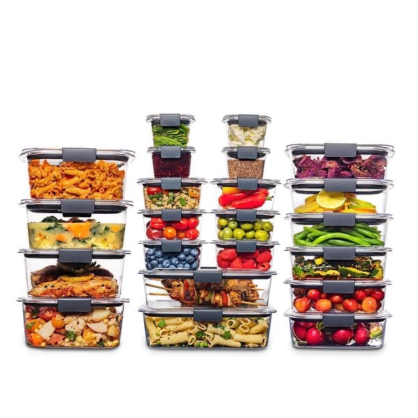 Brilliance BPA Free 44-Piece Food Storage Containers Set, Airtight, Leak-Proof, with Lids for Meal Prep, Lunch, and Leftovers