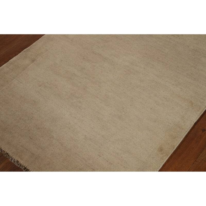 Gabbeh Modern Runner Rug Hand-Knotted Wool Carpet - 3'0"x 9'8"