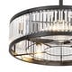 preview thumbnail 40 of 79, 20"/28" Modern 3/5/7-Blade Caged Crystal Ceiling Fan with Light Kit and Remote